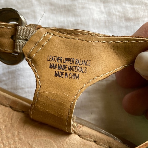 Born Concepts Bronze Leather Flip Flops with Ankle Strap - Picture 5 of 7